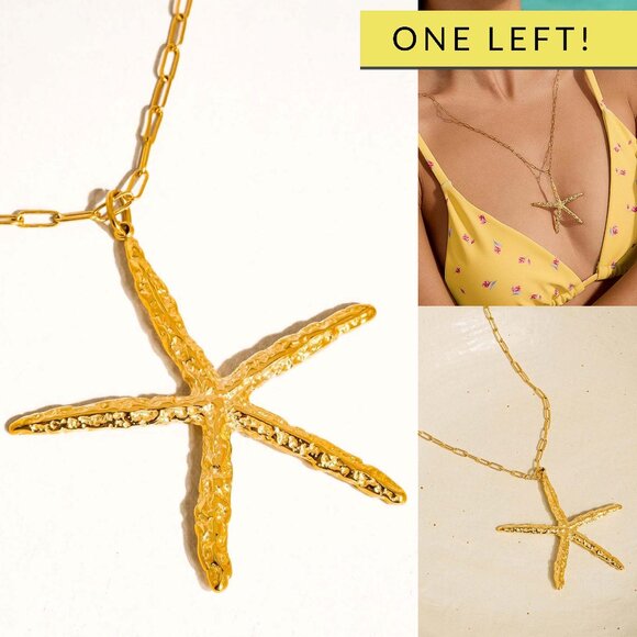 Suki 18K Gold Statement Star Necklace - Picture 1 of 5